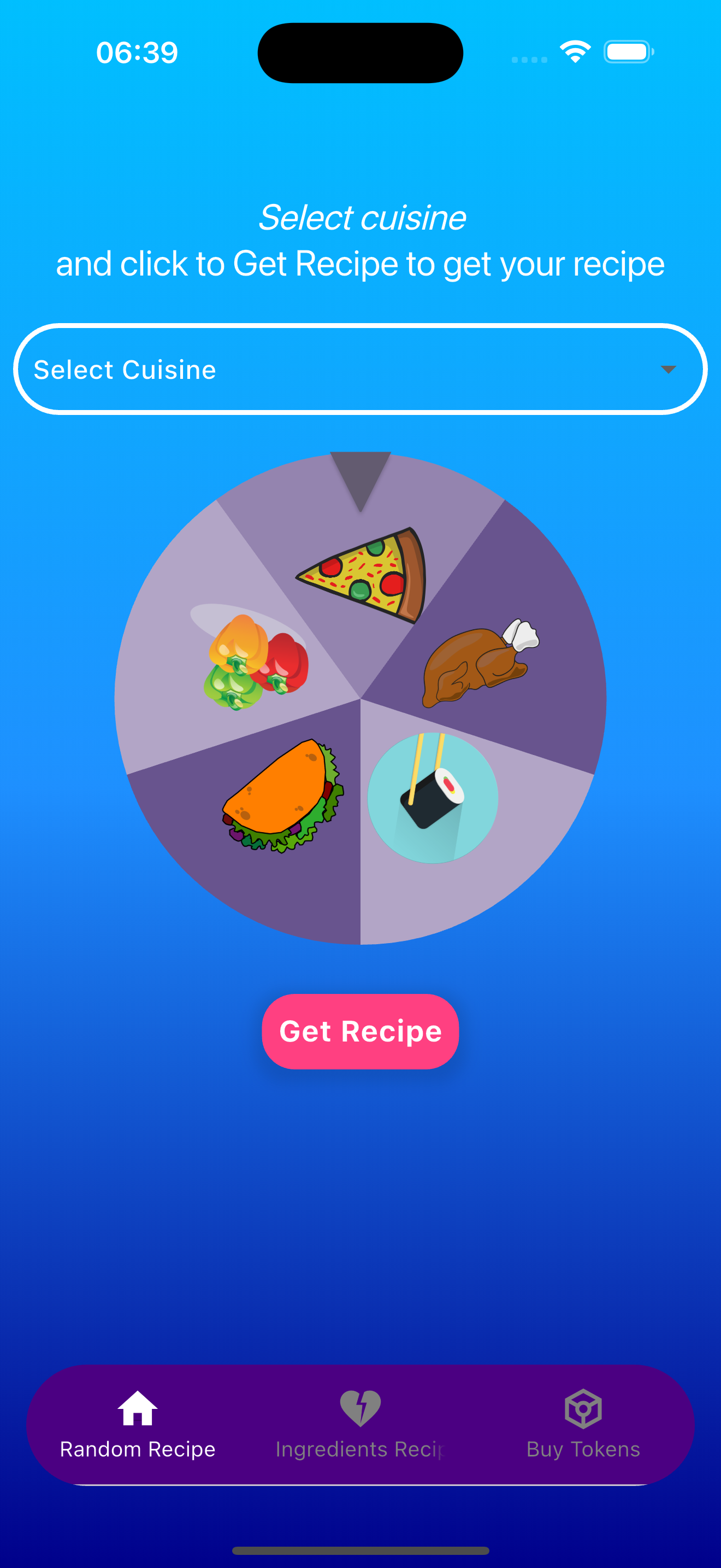 CuisineAI App Screenshot