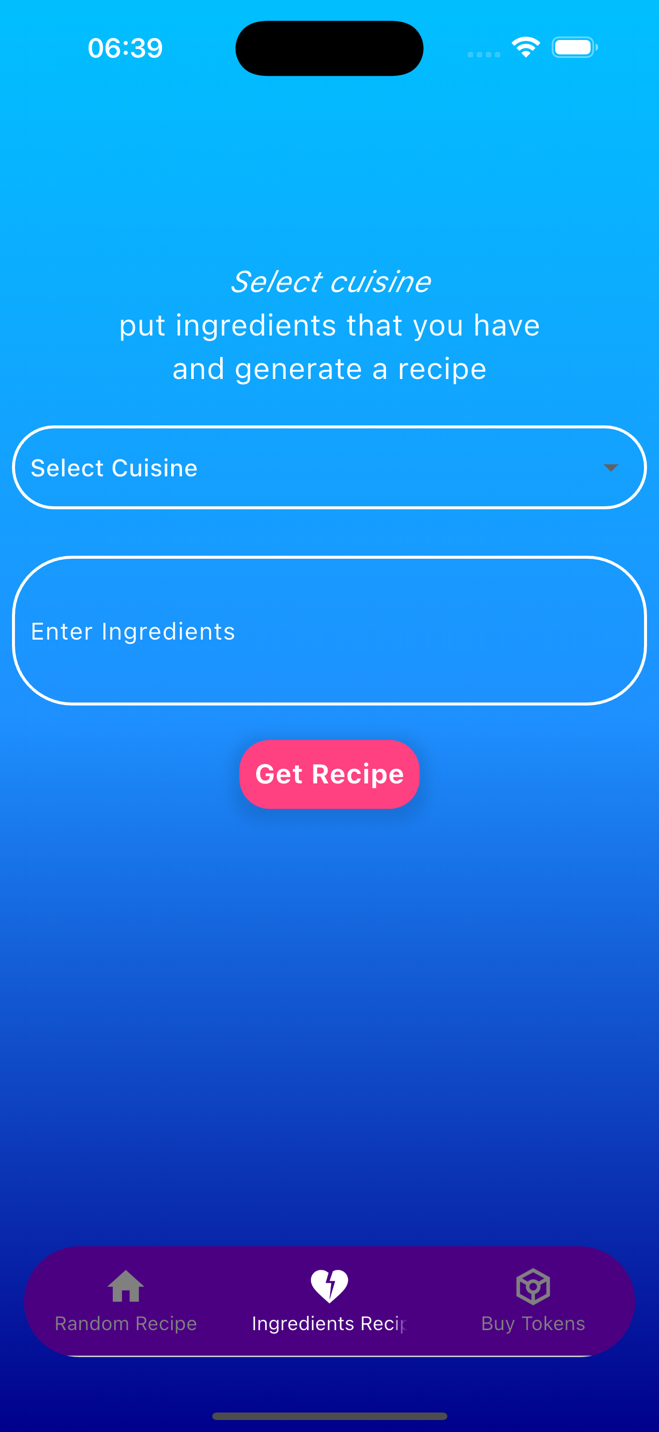 CuisineAI App Screenshot